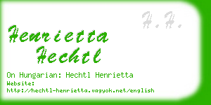 henrietta hechtl business card